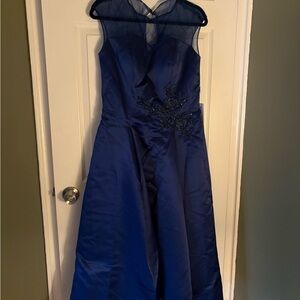 Elegant Blue High Low Dress